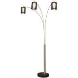 Steccia Three Light Arc Floor Lamp in Black by Nova