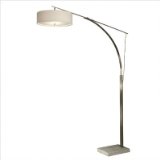 Tangent Arc Floor Lamp in Brushed Nickel by Nova