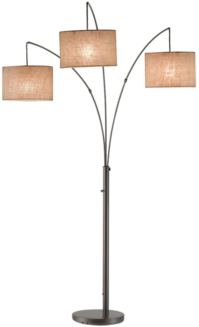 Adesso Trinity Arc Lamp, Antique Bronze 4238-26