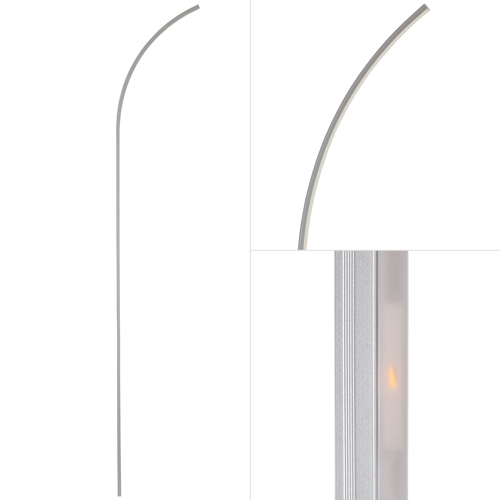 Sparq M LED Arc Wall Lamp by Brightech – Contemporary Wall Lamp for Intimate Dwellings, Silver